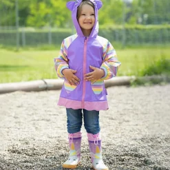 Playshoes Girls Purple Unicorn Raincoat Sale
