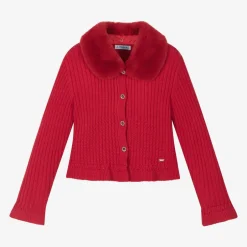 Mayoral Girls Red Knitted Cardigan Hot