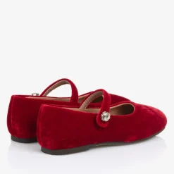 Age of Innocence Girls Red Velvet Shoes Clearance