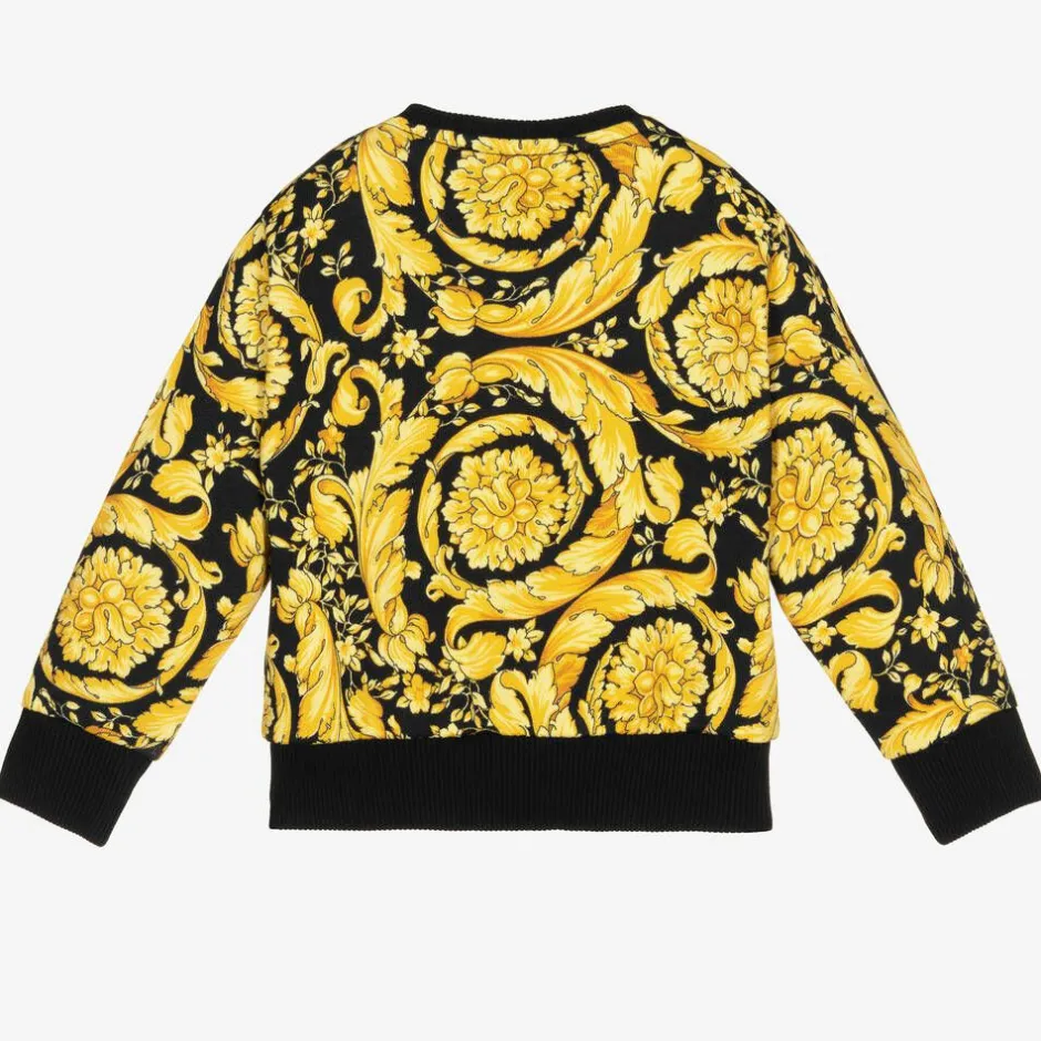 Versace Gold Barocco Baby Sweater New