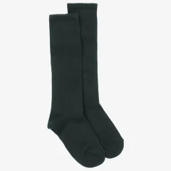 Carlomagno Green Cotton Knee Length Socks Outlet