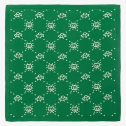 Gucci Green Wool Knitted Interlocking G Blanket (85cm) Discount