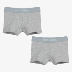 Dolce amp; Gabbana Grey Cotton Boxers (2 Pack) Discount