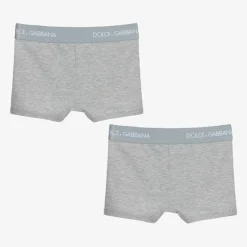 Dolce amp; Gabbana Grey Cotton Boxers (2 Pack) Discount