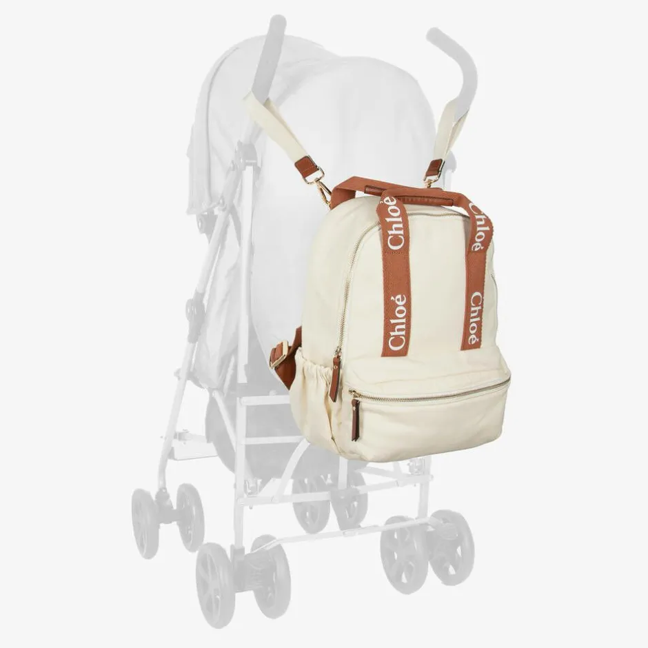 Chloé Ivory Canvas Changing Backpack (35cm) Clearance
