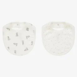Petit Bateau Ivory Cotton Baby Bibs (2 Pack) New