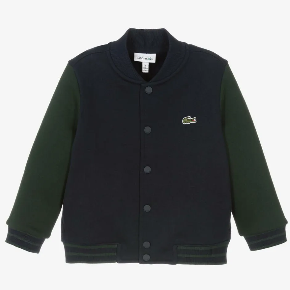 Lacoste Navy Blue Cotton Jersey Varisty Jacket Discount