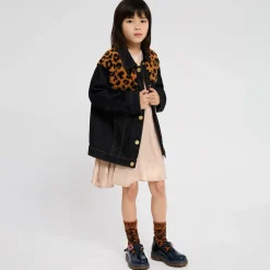 KENZO KIDS Orange Leopard Print Socks