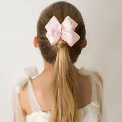 Cute Cute Pale Pink Bow Hair Clip (10cm) Clearance