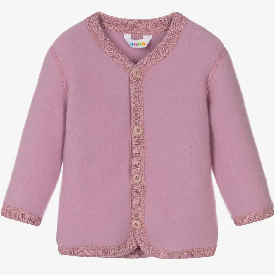 Joha Pink Thermal Wool Cardigan
