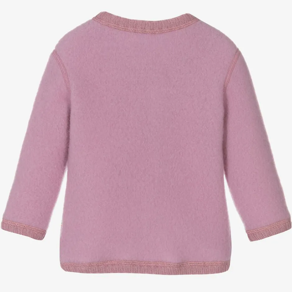 Joha Pink Thermal Wool Cardigan
