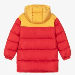 Gucci Teen Boys Red & Yellow Hooded Puffer Coat Hot