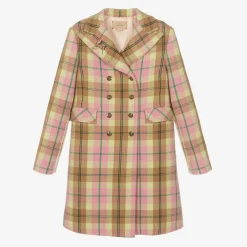 Gucci Teen Girls Pink Wool Coat Sale