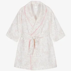 Peter Rabbit™ by Childrensalon White & Pink Cotton Dressing Gown Online