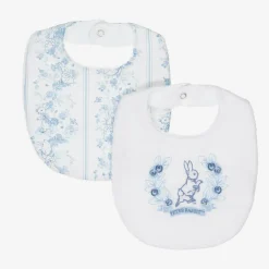 Peter Rabbit™ by Childrensalon White Cotton & Linen Bibs (2 Pack) Discount