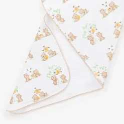 Kissy Kissy White Cotton Honey Bear Cubs Burp Cloth (49cm) Best