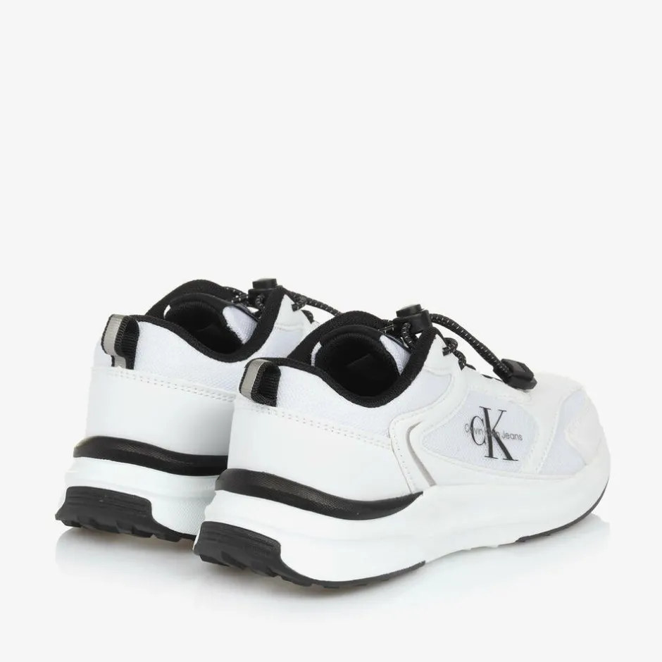 Calvin Klein White Mesh Trainers Hot