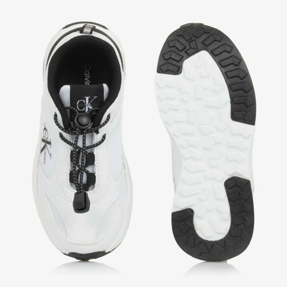 Calvin Klein White Mesh Trainers Hot