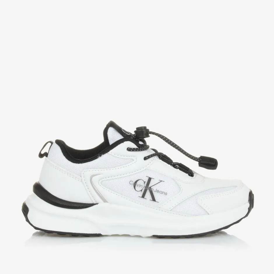 Calvin Klein White Mesh Trainers Hot