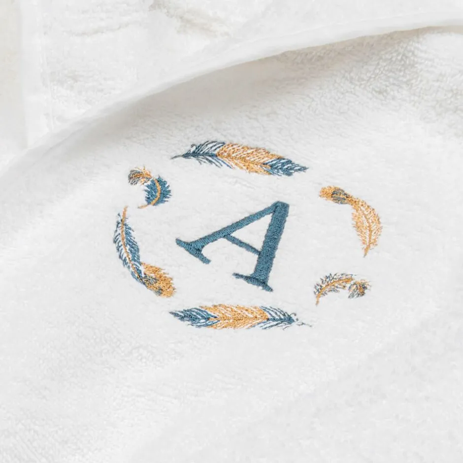 Paint My Dreams White Personalised Feather Bathrobe Online