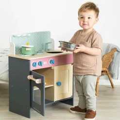 Bigjigs Wooden Simply Scandi Kitchen Play Set (60cm) New